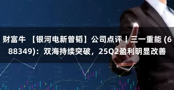 财富牛 【银河电新曾韬】公司点评丨三一重能 (688349)：双海持续突破，25Q2盈利明显改善
